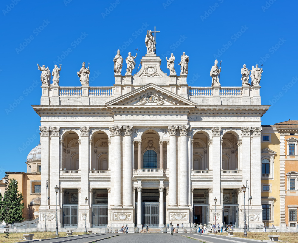 Archbasilica of St.John Lateran, San Giovanni in Laterano in Rome, the official ecclesiastical seat of the Bishop of Rome - Pope