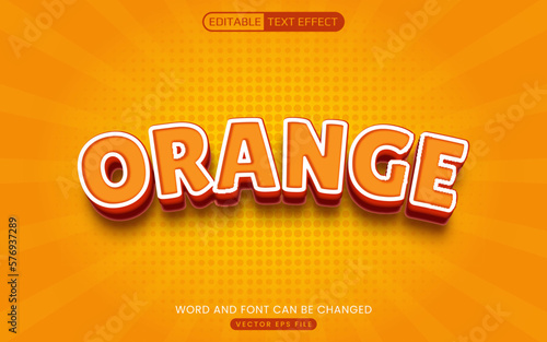 Orange text effect