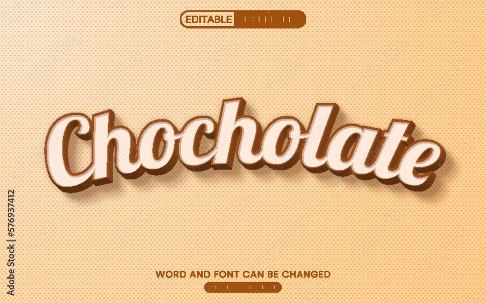 Obraz premium Elegant Chocolate text effect