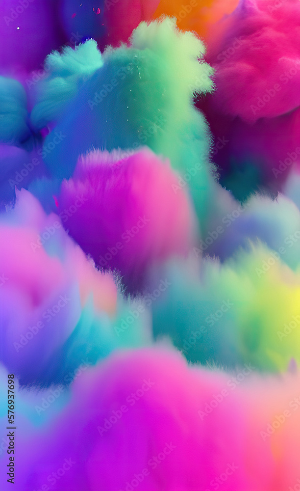 Fototapeta premium Colorful smoke, color splash background. Ai generated art.