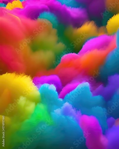 Colorful smoke, color splash background. Ai generated art.