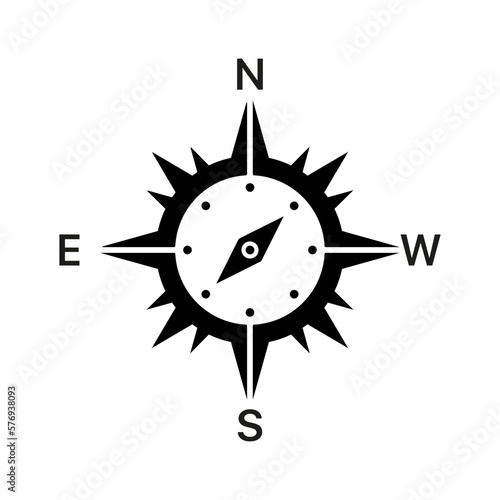Compass line icons. Earth's magnetic field, cardinal points, wind rose, swimming, travel, orienteering. Navigation concept. Vector line icon on white background
