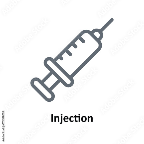 Injection Vector    outline Icons. Simple stock illustration stock
