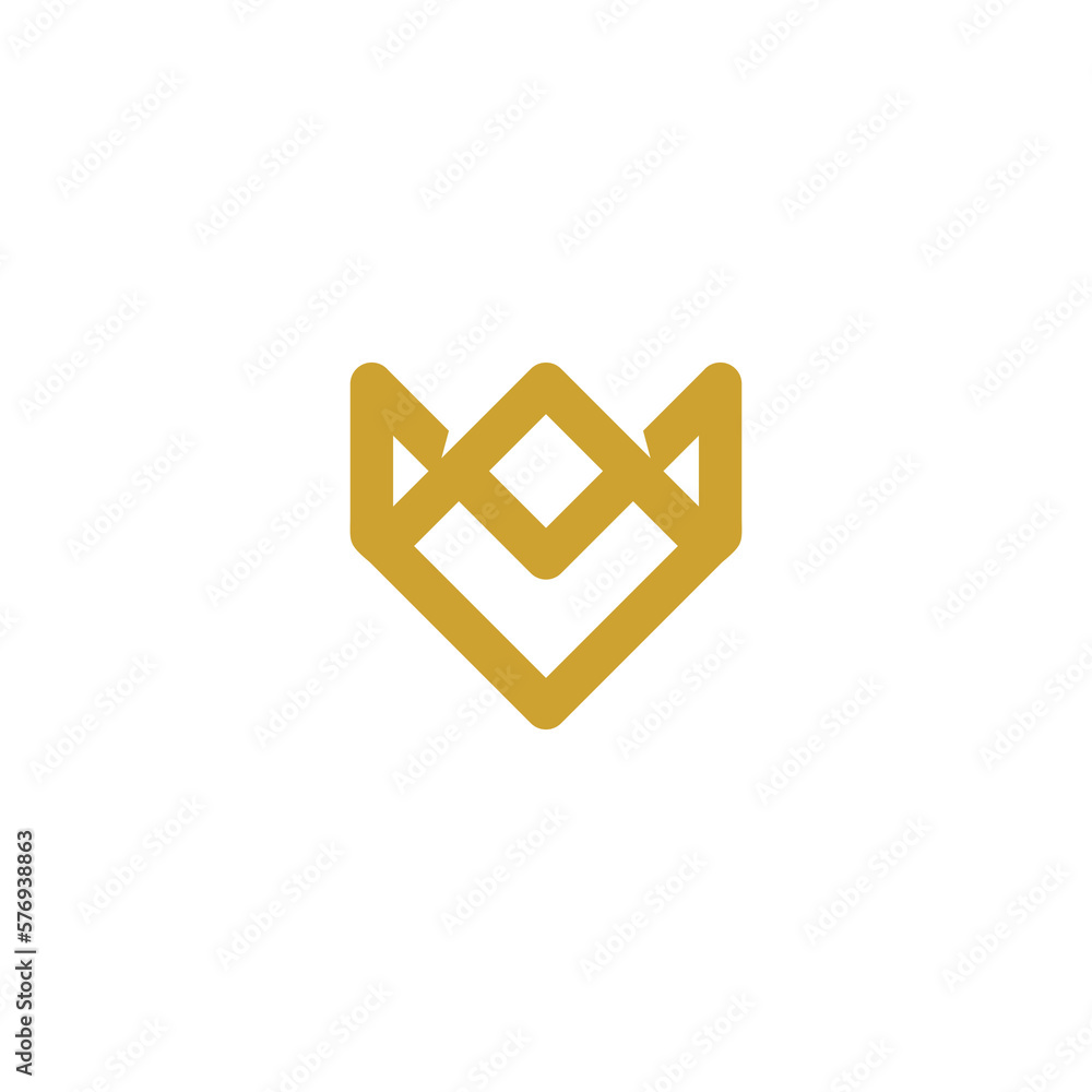 Abstract luxury wolf head logo design template
Abstract luxury wolf head logo design template