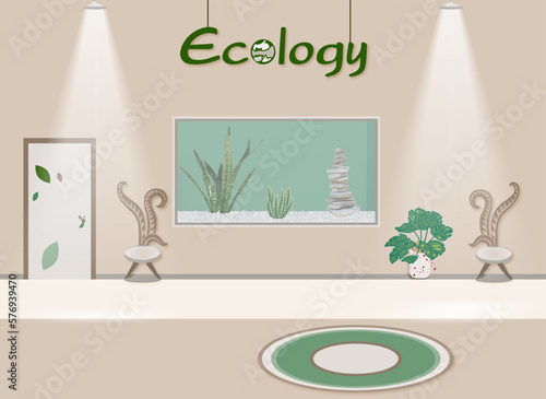 Interireur de vie bureau Ecologie