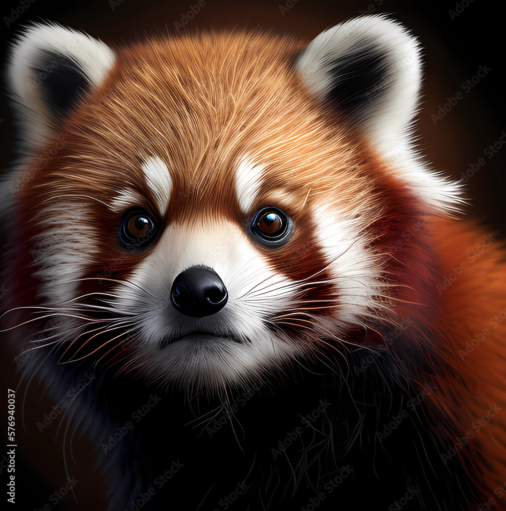 Obraz premium Cute red panda