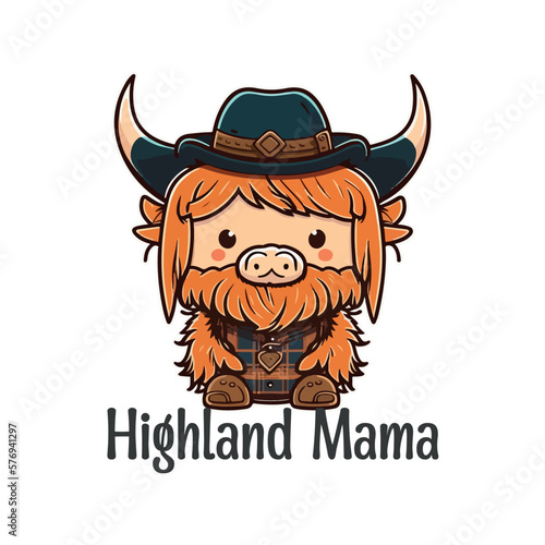 Highland mama funny t shirt design vector,highland, scottish, cow, girl, loves, cows, t-shirt, highland, cow, print, animal, bolly, shirley, t-shirt, macarthur, cow lover, cow mom, highland cow dad