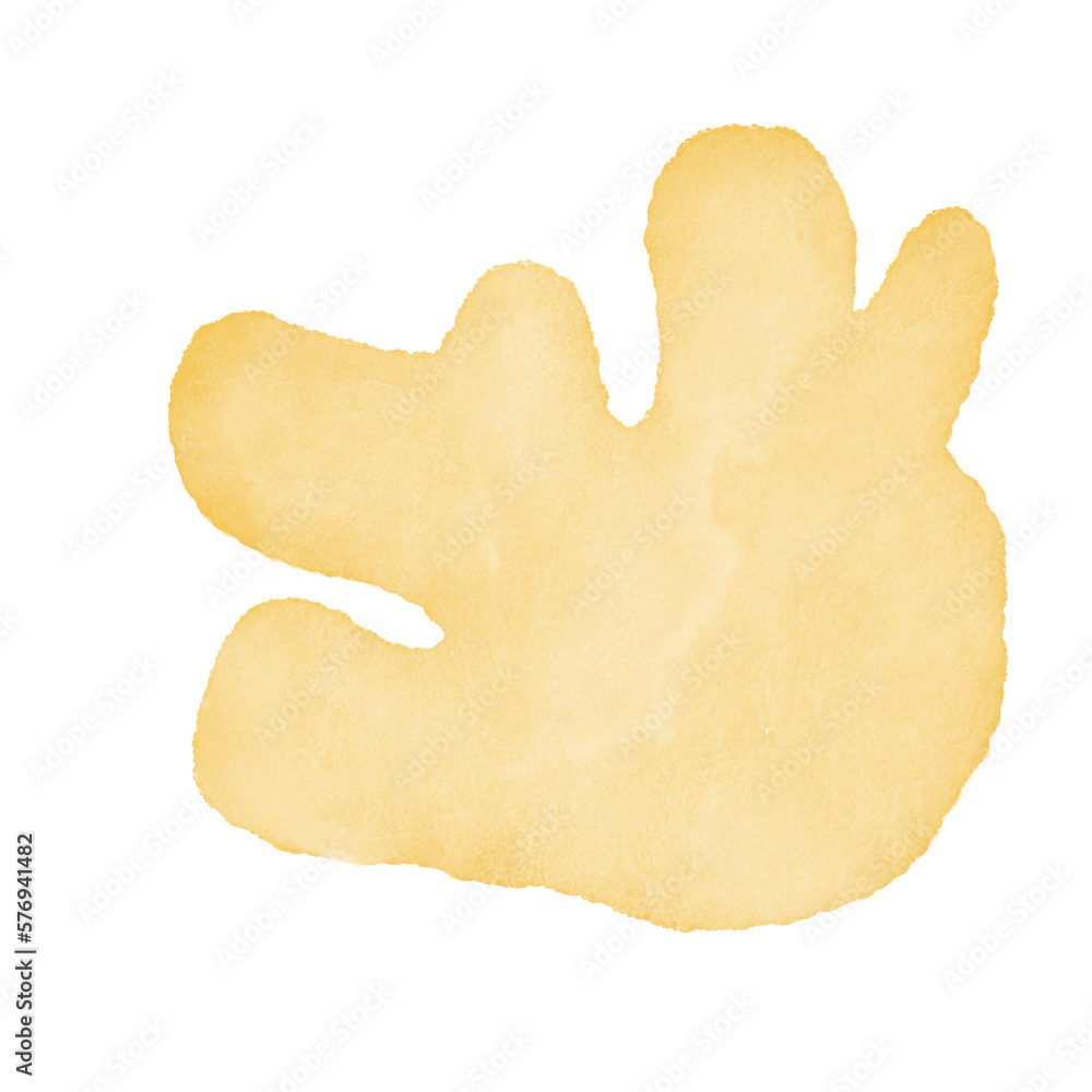 Yellow Watercolor Abstract Shapes Yellow Watercolor Abstract Shapes