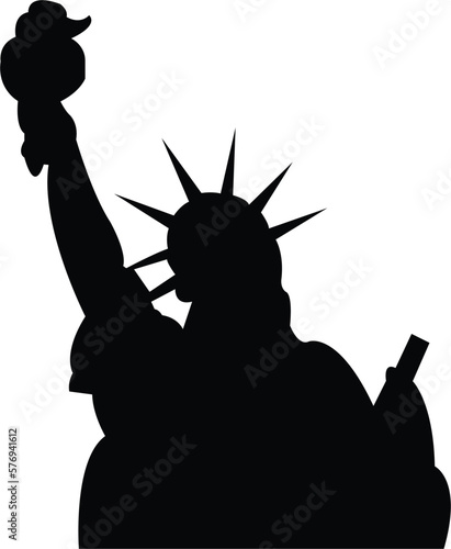 statue of liberty silhouette vector