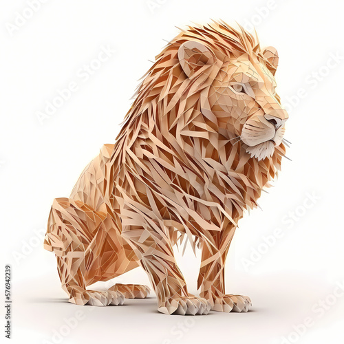 Lion Decorative Design Illustration. Generative AI © premiumdesign