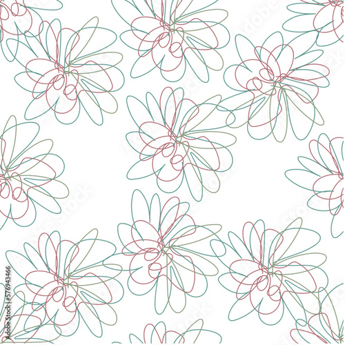 Natural doodle flowers as seamless fashion print. Suit for illustration, wallpaper, fabric print.

