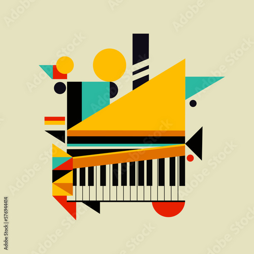 Abstract geometric illustration based on music