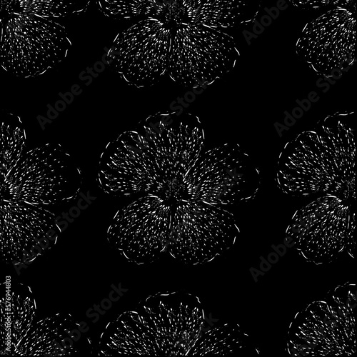 Seamless fabric of flowers pattern, like illustration. Suit for package design, wallpaper, fashion print, Housing wallpaper, arty-crafty.
