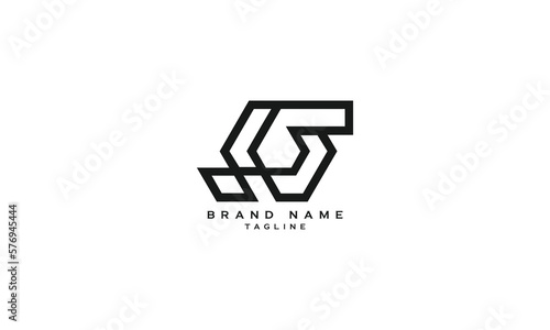 BSJ, DCS, DSJ, Abstract initial monogram letter alphabet logo design photo