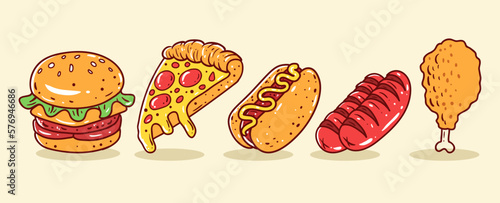 Fast food vector collection