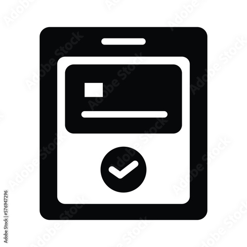 Banking Service. Merchant Pay vector icon illustration