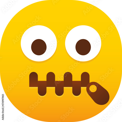 Zipper mouth emoji