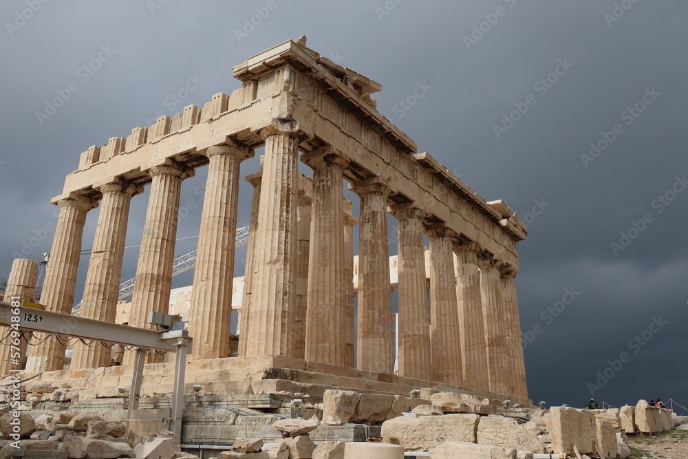 Acropolis athens greece cloudy day Europe