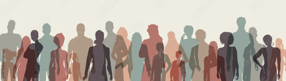 People diversity group silhouette.Women men teenager children boys girls old senior.Crowd of people diverse culture.Racial equality - inclusive - inclusion.Multicultural society.Mixed race People diversity group silhouette.Women men teenager children boys girls old senior.Crowd of people diverse culture.Racial equality - inclusive - inclusion.Multicultural society.Mixed race
