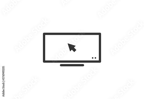 Smart TV mode icon. Widescreen symbol. Full hd. 3D Television sign. Infographic design buttons. Circle template. Vector