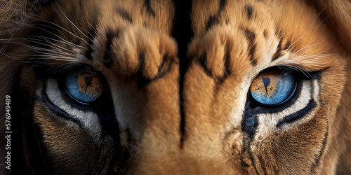 close up of a lion