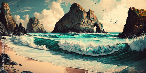 sunset on the beach