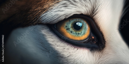 close up of a dog eye