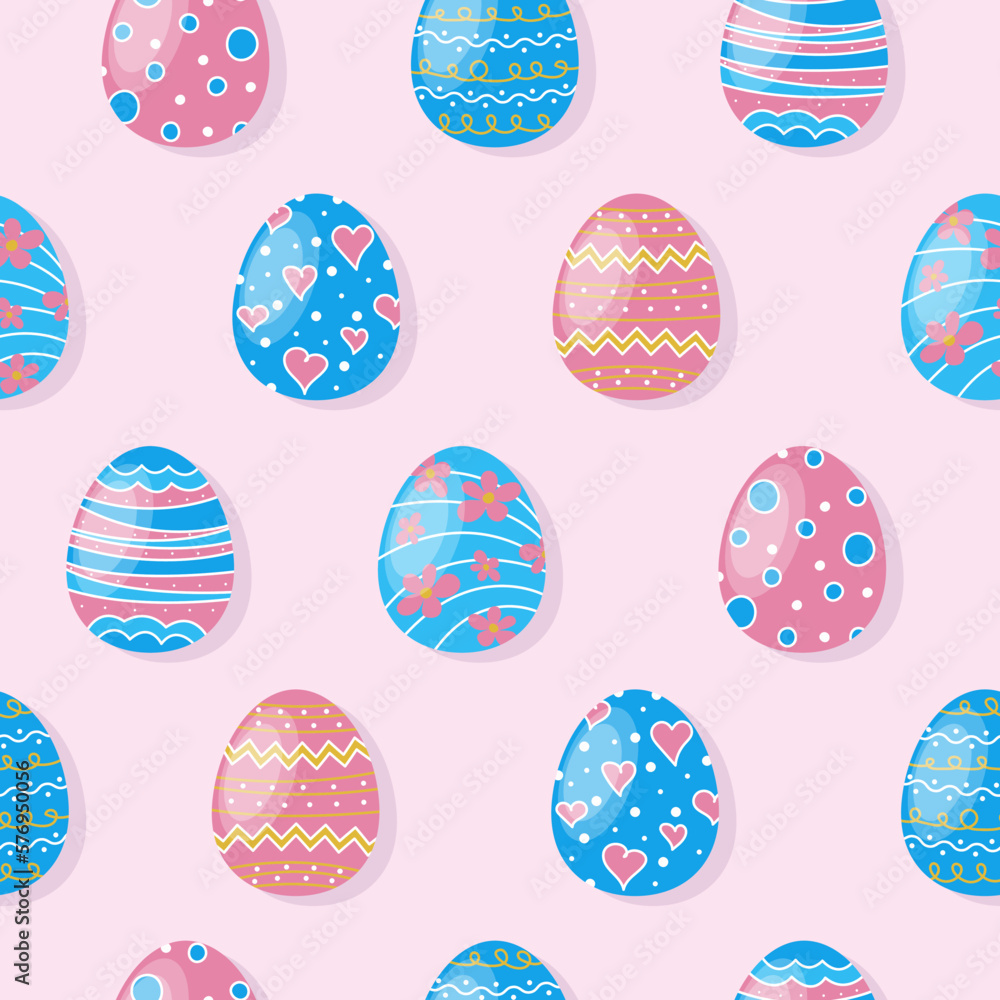 seamless pattern with easter eggs