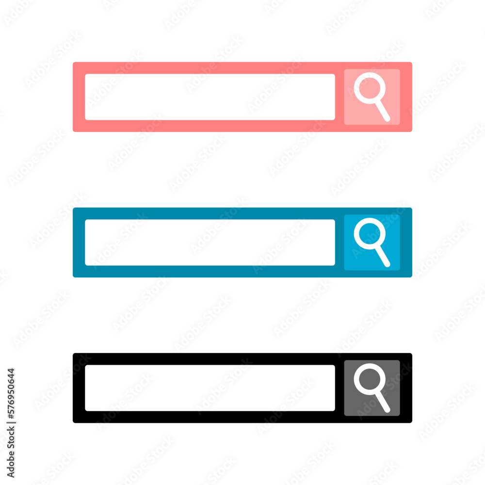 Set search browser internet icon flat vector design Set search browser internet icon flat vector design