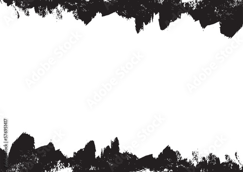 黒インクで上下を斜めにガサガサに塗った背景