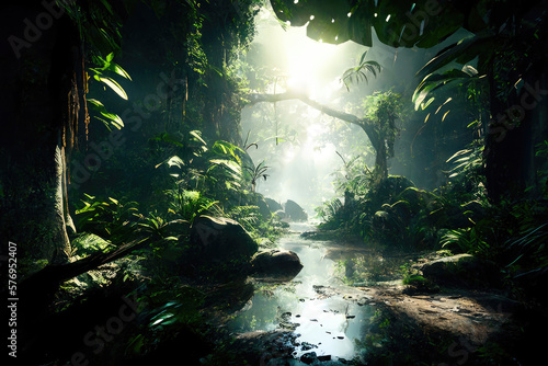 Jungles with sunlight