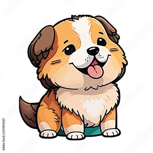 cute puppy cartoon style