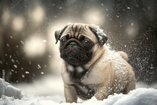 dog in snow © diego