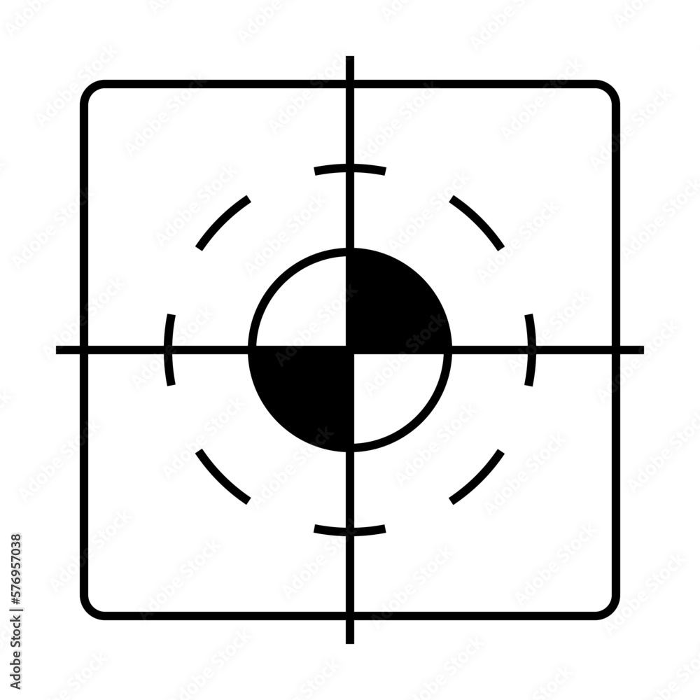 Center of Gtavity symbol, Center of mass and center mark for international cargo packaging Center of Gtavity symbol, Center of mass and center mark for international cargo packaging