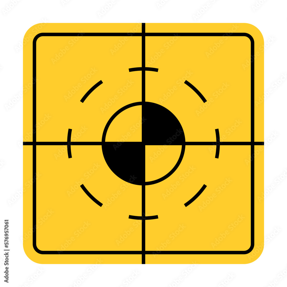 Center of Gtavity symbol, Center of mass and center mark for international cargo packaging Center of Gtavity symbol, Center of mass and center mark for international cargo packaging