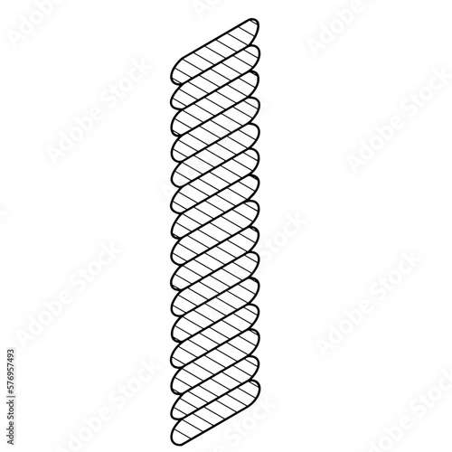 Rope Hand Drawn Ink Lines Adult Coloring