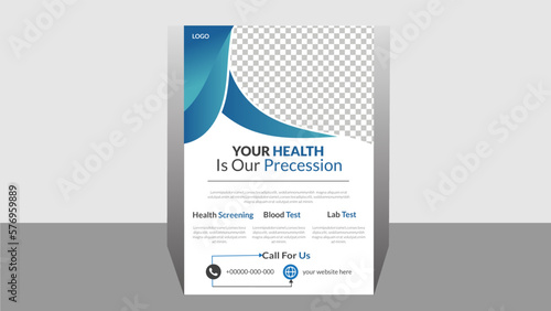 Healthcare flyer concept. Clinic flyer design with wonderful layout,modern abstract medical flyer,colorful banners,leaflets,poster. 
