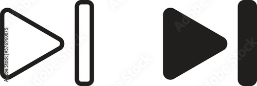 video paused icon simple trendy flat style line and solid Isolated vector illustration on white background. For apps, logo, websites, symbol , UI, UX, graphic and web design. EPS 10.