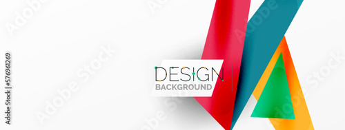 Free Download Background color abstract overlapping lines. Minimal composition vector illustration for wallpaper banner background or landing page - GFXLoad