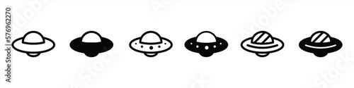 Flying saucer icon. Flying saucer icon with different style. Flying saucer icon sign and symbol. Vector illustration