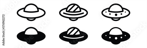 Flying saucer icon. Flying saucer icon with different style. Flying saucer icon sign and symbol. Vector illustration