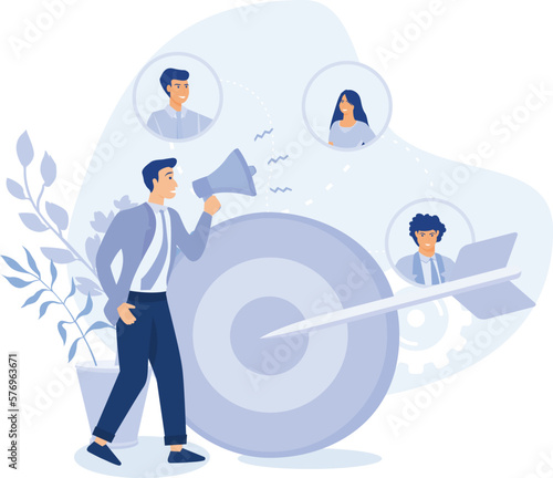 Digital marketing, Cross-posting, find leads, post engagement, social media link sharing, follower interaction, flat vector modern illustration