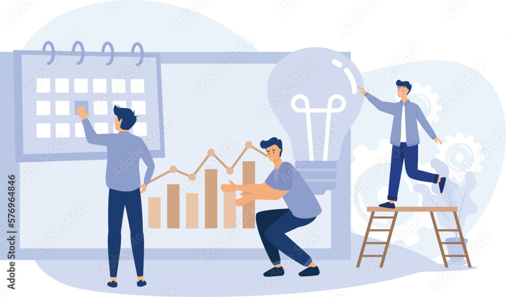 Project life cycle abstract concept, task assignment, business case, business analysis,flat vector modern illustration Project life cycle abstract concept, task assignment, business case, business analysis,flat vector modern illustration