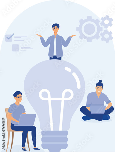 Project life cycle abstract concept, Project planning, design structure matrix, flat vector modern illustration