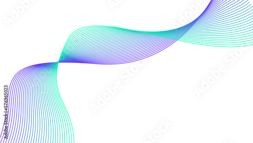 turquoise green blue cyan purple wavy tech lines abstract background illustration eps 
