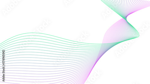 turquoise blue green magenta purple wavy tech lines abstract background illustration eps 