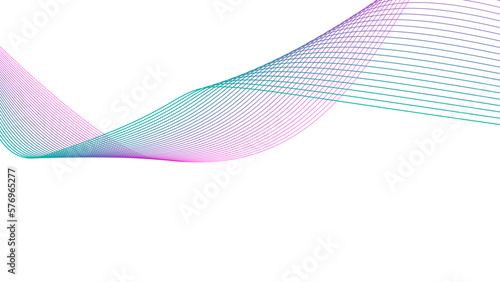turquoise blue pink magenta wavy tech lines abstract background illustration eps 