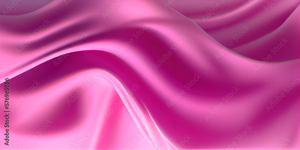 Abstract background close up, smooth fabric pink. Pink wavy satin fabric, wallpaper. Generative AI Abstract background close up, smooth fabric pink. Pink wavy satin fabric, wallpaper. Generative AI