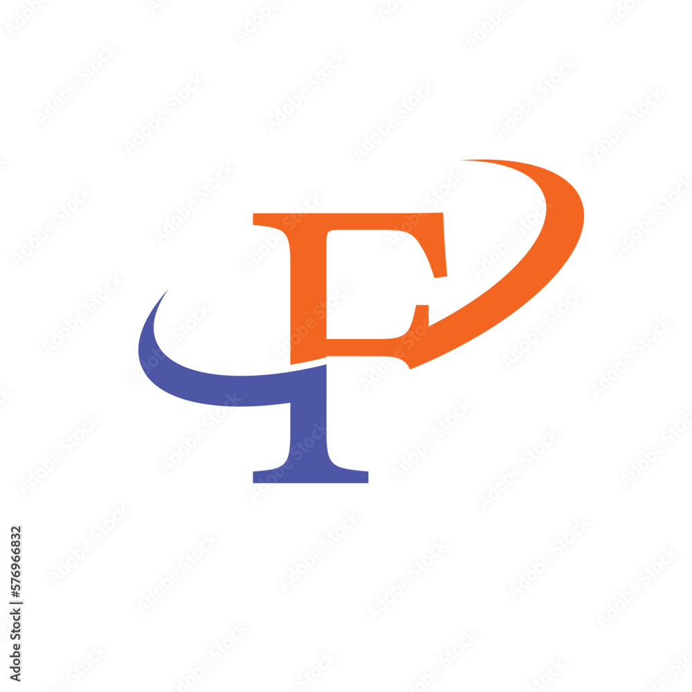 F alphabet initial swoosh logo F alphabet initial swoosh logo