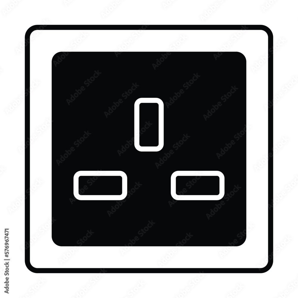 socket icon, power vector, plug illustration socket icon, power vector, plug illustration